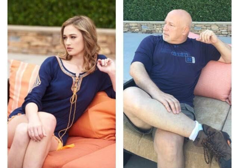 Estos son los genes: un padre ingenioso parodió la glamorosa sesión de fotos de su hija