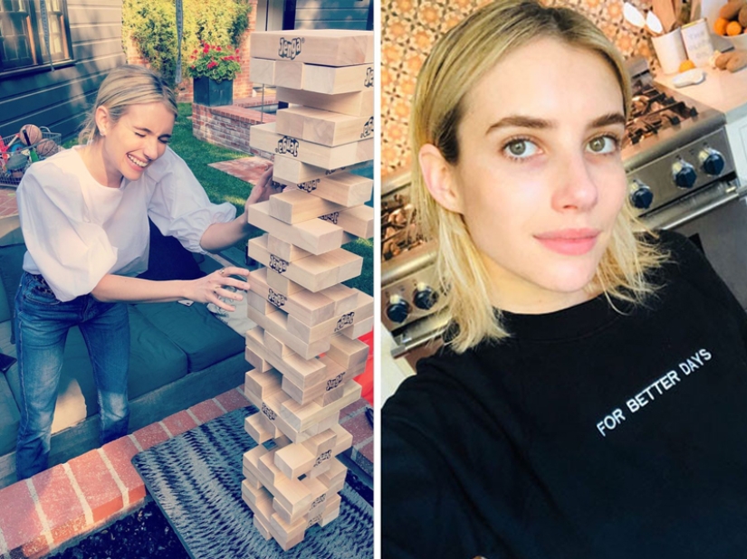 Estrellas en el sofá: fotos de celebridades durante el autoaislamiento