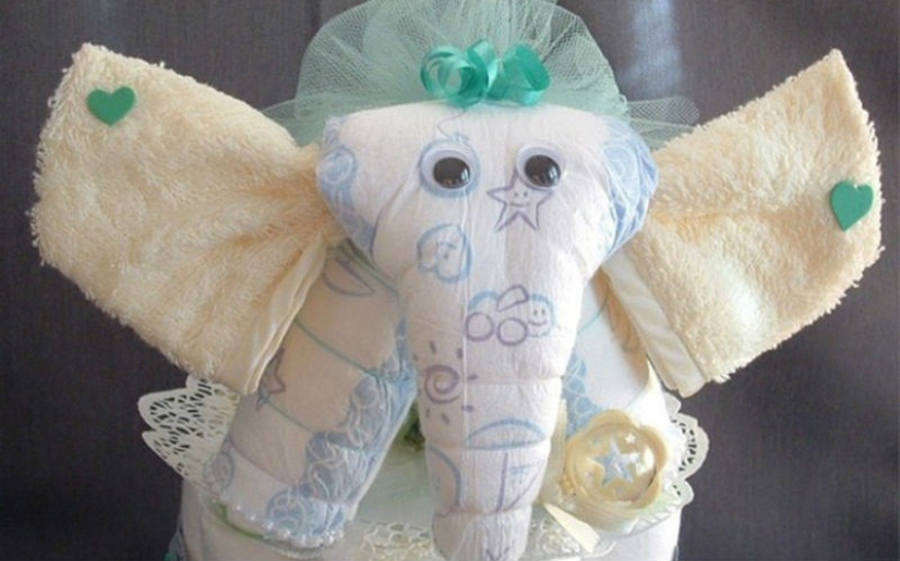 Estructuras impensables hechas de pañales para bebés para futuros padres Estructuras impensables hechas de pañales para bebés para futuros padres