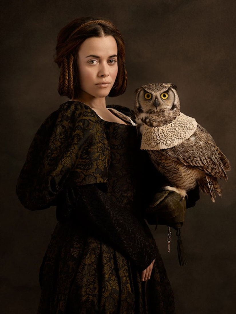 Exquisite photo portraits of gorgeous women made in the spirit of Flemish painting
