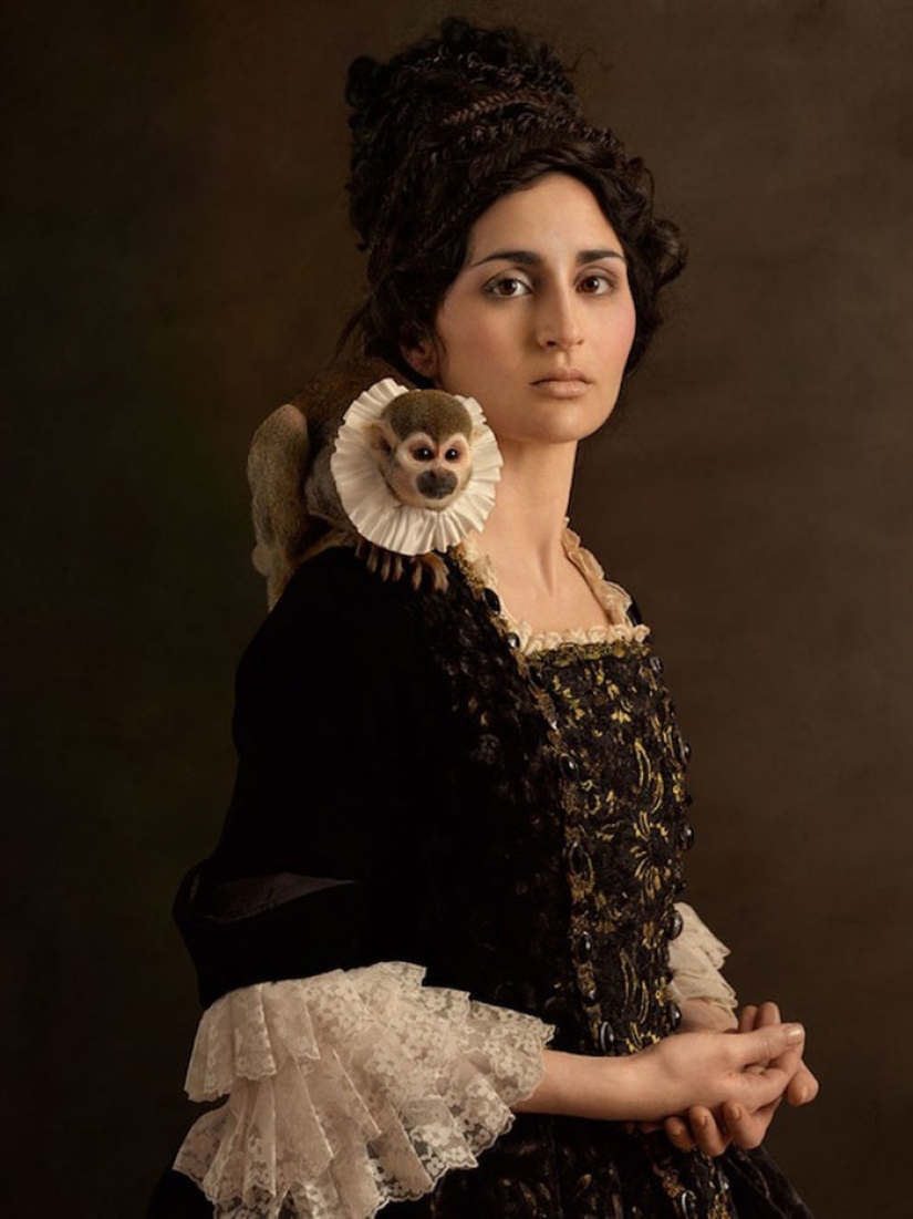 Exquisite photo portraits of gorgeous women made in the spirit of Flemish painting