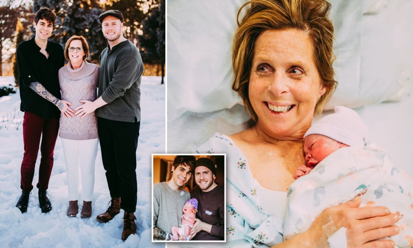 Family breakdown: A 61-year-old American woman carried and gave birth to a child for her gay son and his boyfriend