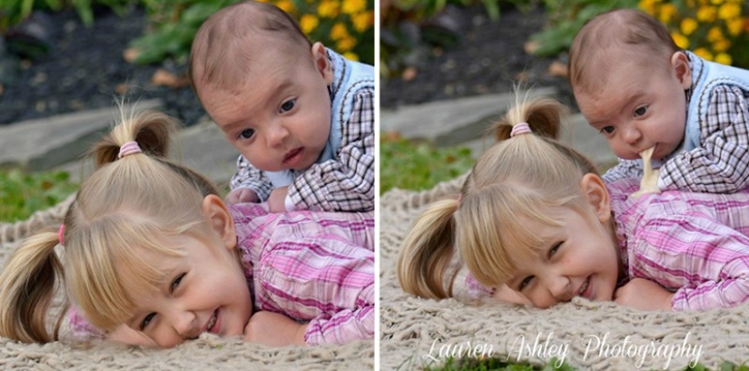 Family photo shoots that were unexpectedly spoiled... by the call of nature