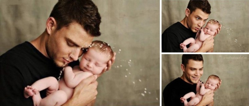 Family photo shoots that were unexpectedly spoiled... by the call of nature