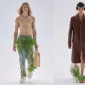 Fashion brand Loewe presented clothes covered with moss and grass Fashion brand Loewe presented clothes covered with moss and grass