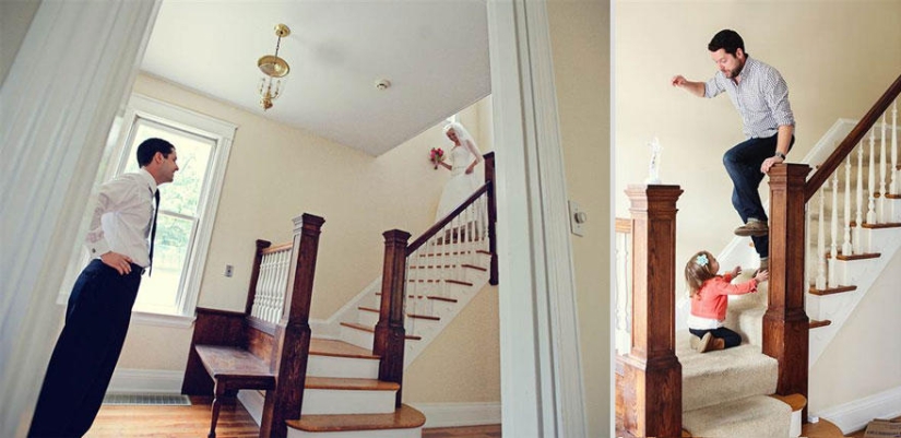 Father and daughter recreated wedding photos to say goodbye to wife and mother