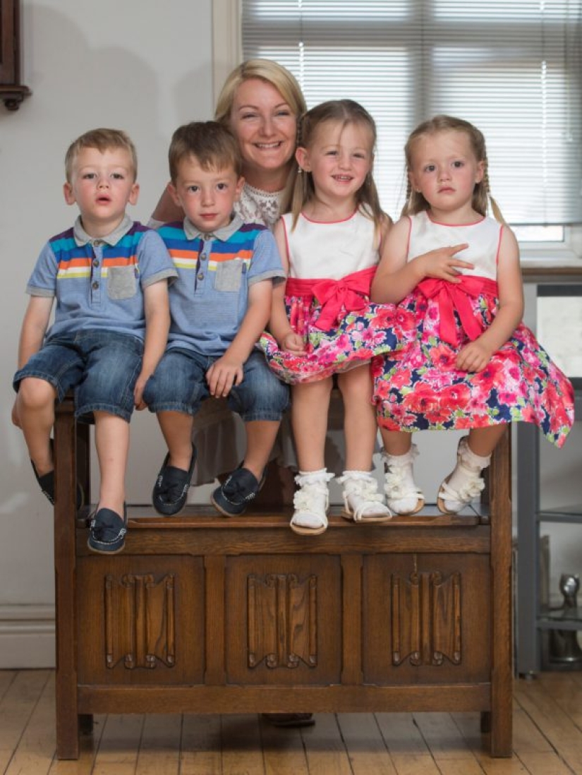 Felicidad multiplicada por 4 y preocupaciones divididas por 2: las matemáticas de criar cuatrillizos maravillosos