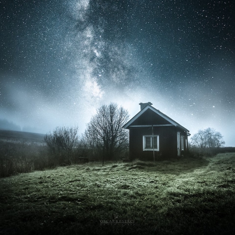 Finn wanders alone under the stars and makes fascinating shots