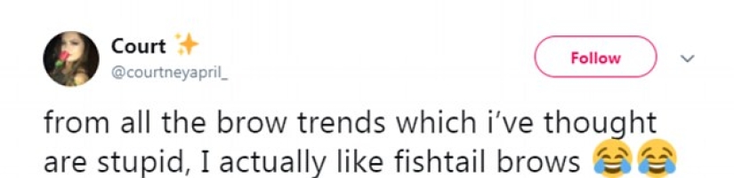 Fish tail instead of eyebrows: a new and too sophisticated trend on Instagram Fish tail instead of eyebrows: a new and too sophisticated trend on Instagram