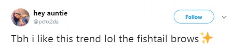 Fish tail instead of eyebrows: a new and too sophisticated trend on Instagram Fish tail instead of eyebrows: a new and too sophisticated trend on Instagram