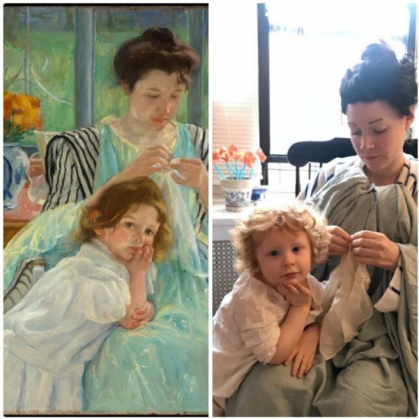 Flash mob in quarantine: Twitter users "repeat" works of art