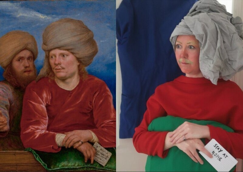 Flash mob in quarantine: Twitter users "repeat" works of art