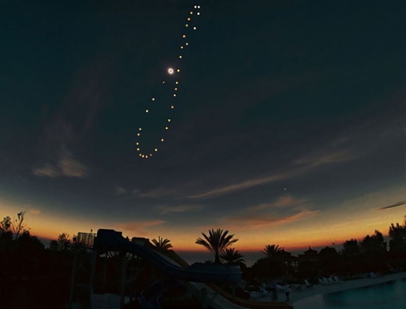 For a year, the sun in the sky writes out an eight