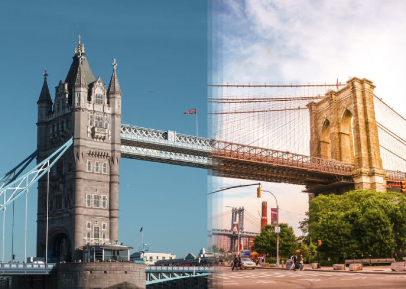 Fotos gemelas tomadas en diferentes partes del mundo
