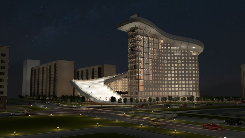 From the threshold to the snowboard: the project of a residential building with a ski slope on the roof From the threshold to the snowboard: the project of a residential building with a ski slope on the roof