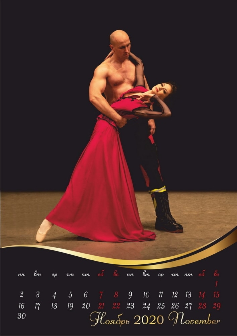Fuerza y gracia: rescatistas del Ministerio de Situaciones de Emergencia y bailarinas del Teatro Bolshoi en un calendario conjunto