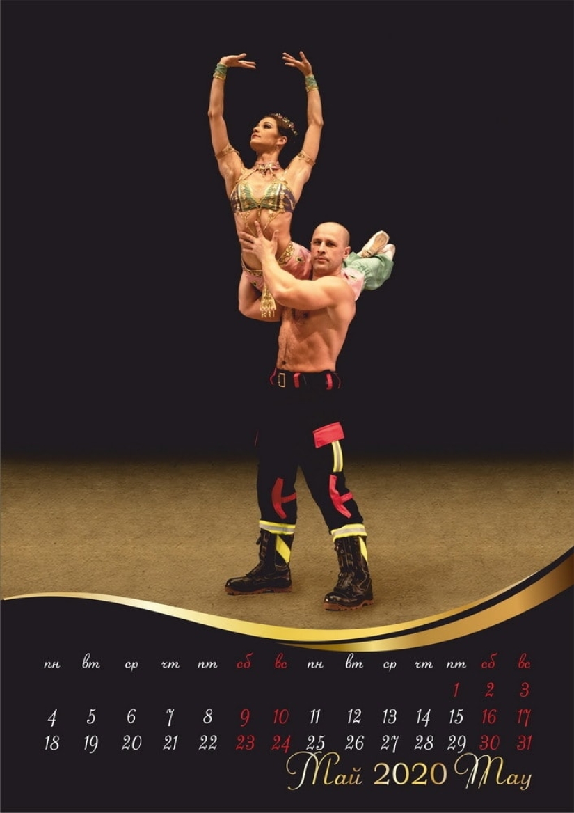 Fuerza y gracia: rescatistas del Ministerio de Situaciones de Emergencia y bailarinas del Teatro Bolshoi en un calendario conjunto