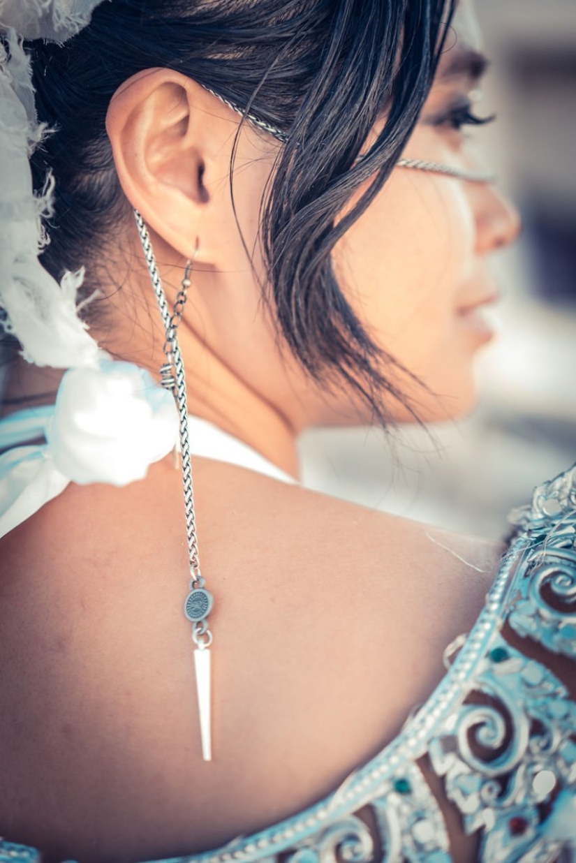 Futuristic wedding at Burning Man Festival