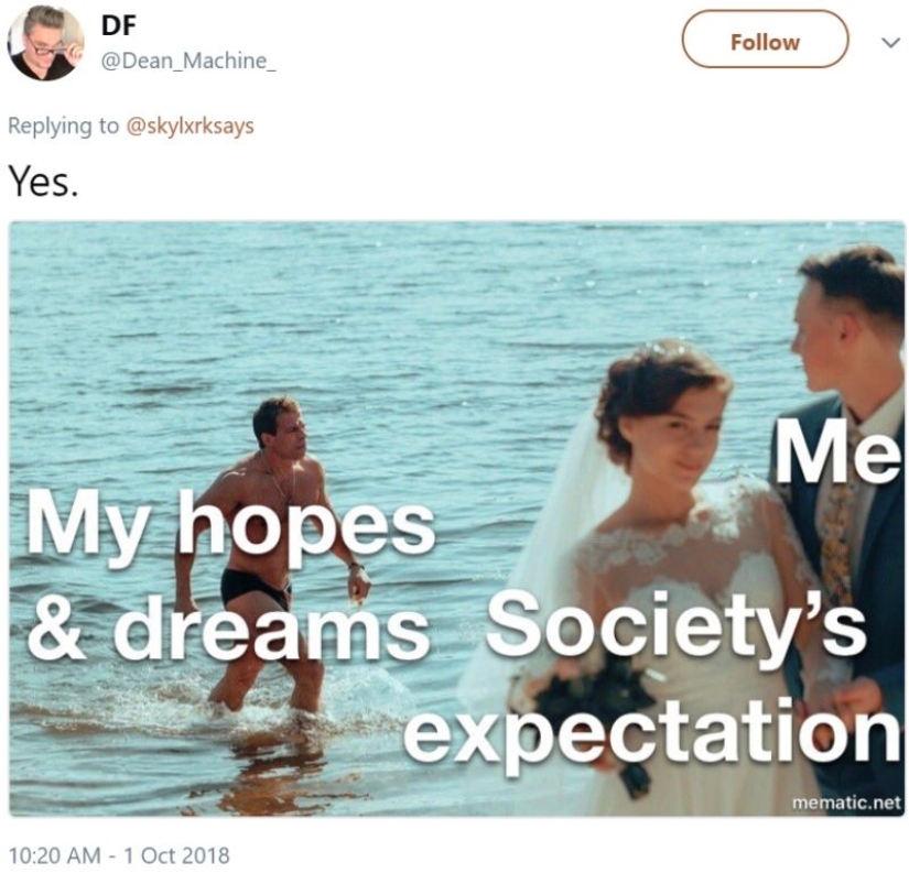 Gay version of the meme "Unfaithful guy": the groom looked at the sexy jock right during the wedding