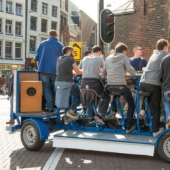 Get out of here! Amsterdam residents kicked beer bikes popular with tourists off the streets