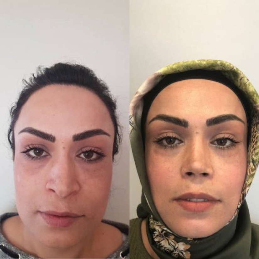 Girls before and after just one change in appearance Girls before and after just one change in appearance