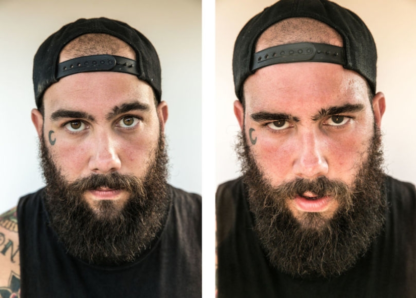 Give 120 percent: musicians before and after a rock concert Give 120 percent: musicians before and after a rock concert