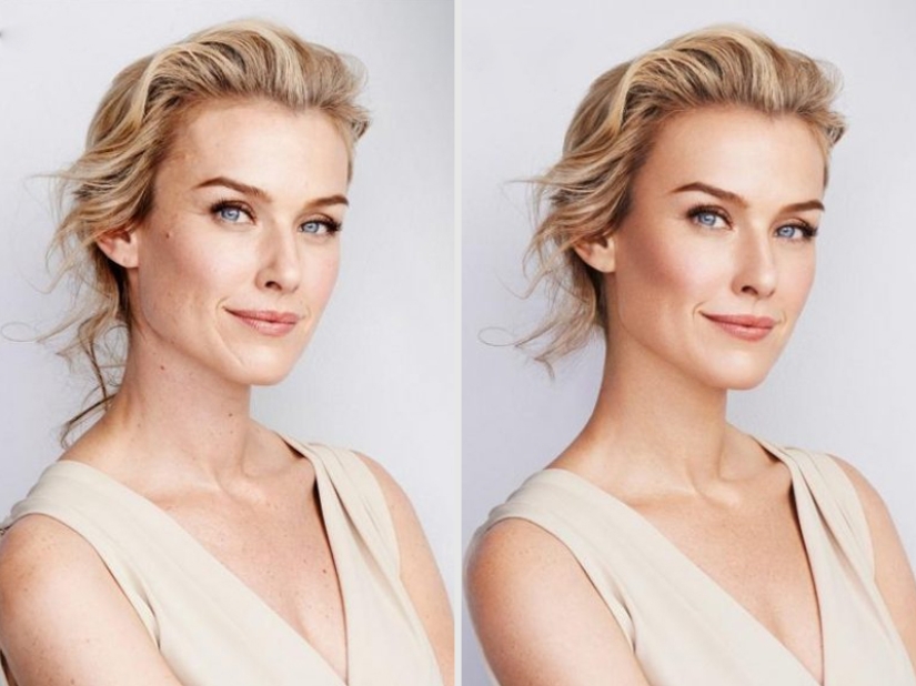 Gloss models BEFORE and AFTER photoshop: 10 photos Gloss models BEFORE and AFTER photoshop: 10 photos