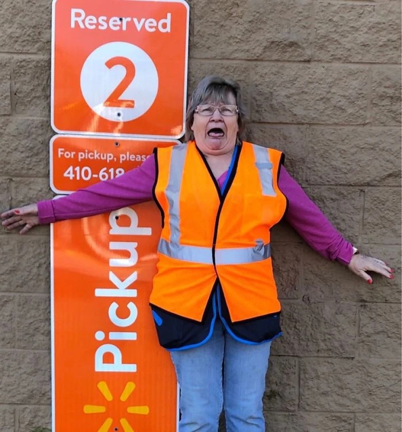 Granny prankster became famous by posing for a Walmart supermarket ad Granny prankster became famous by posing for a Walmart supermarket ad