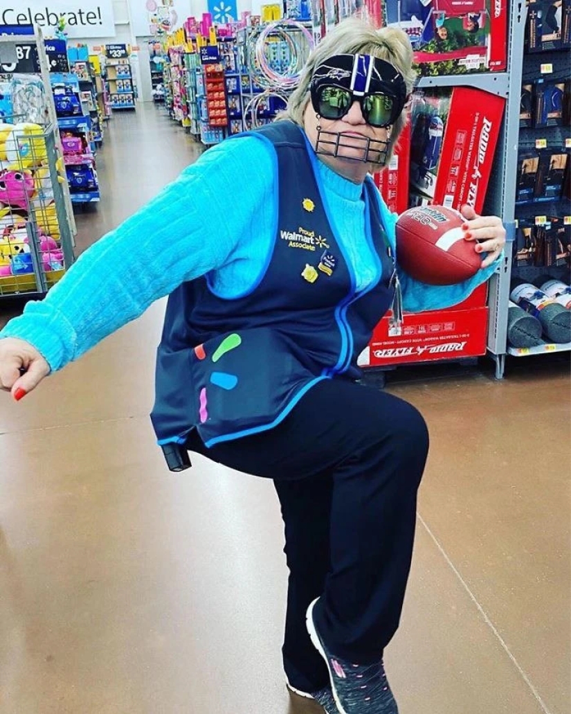 Granny prankster became famous by posing for a Walmart supermarket ad Granny prankster became famous by posing for a Walmart supermarket ad
