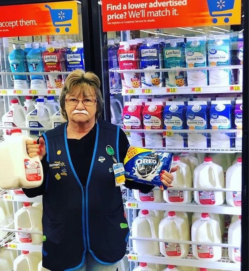 Granny prankster became famous by posing for a Walmart supermarket ad Granny prankster became famous by posing for a Walmart supermarket ad