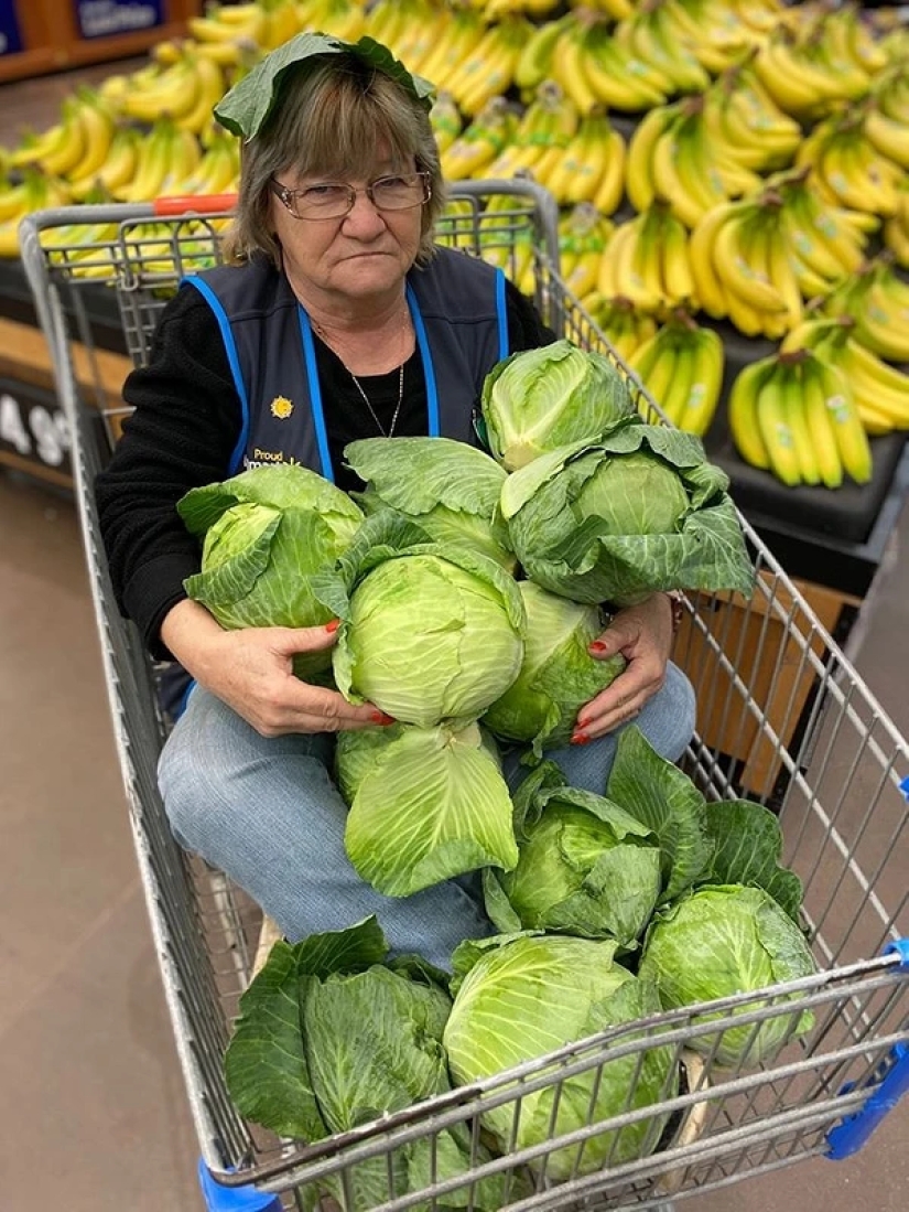 Granny prankster became famous by posing for a Walmart supermarket ad Granny prankster became famous by posing for a Walmart supermarket ad