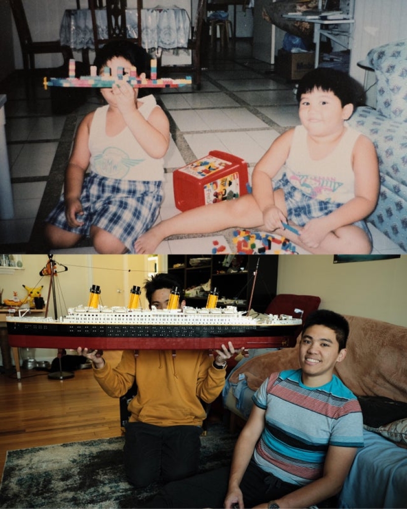 Greetings from the past: people have recreated their old photos Greetings from the past: people have recreated their old photos