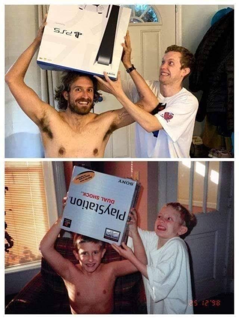 Greetings from the past: people have recreated their old photos Greetings from the past: people have recreated their old photos