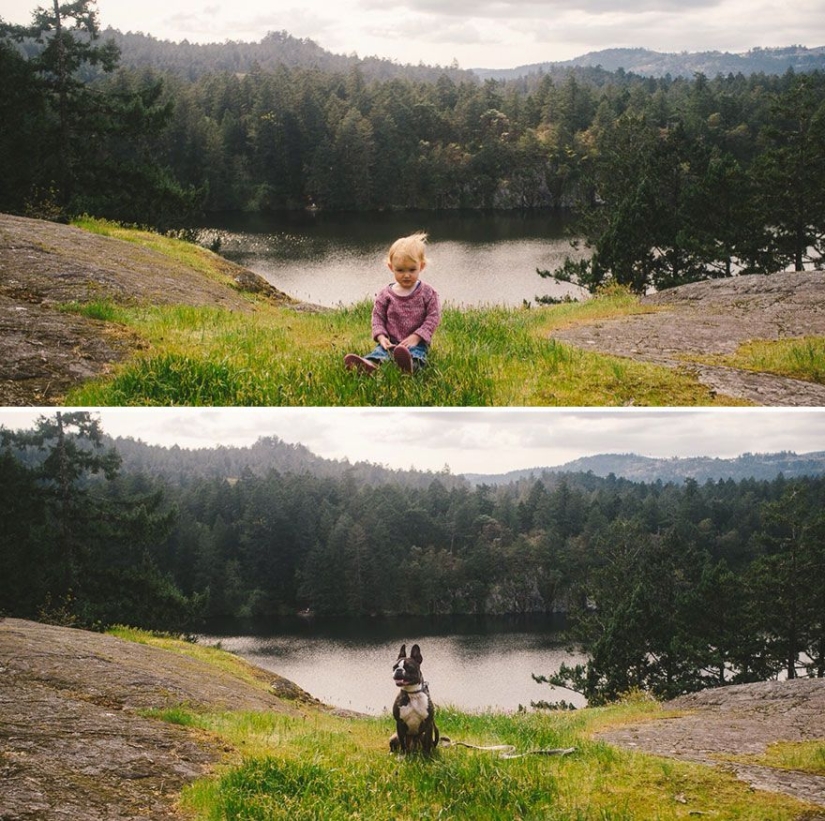 Happy together — a photo story about the growing up of a girl and a puppy Happy together — a photo story about the growing up of a girl and a puppy