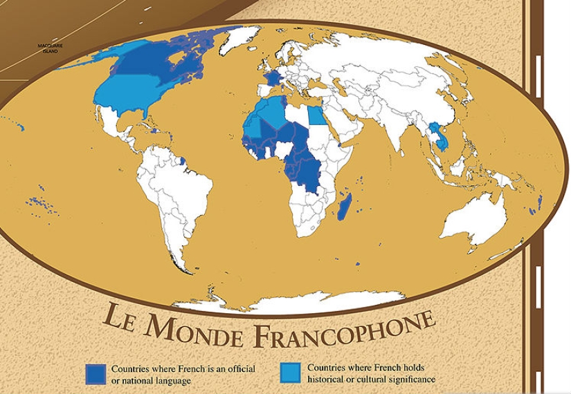 Hello, Belarus! A map has been created on which the names of countries are written in their native language