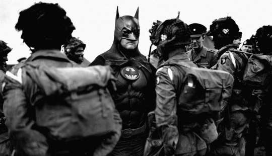Historical photos take on a new meaning if you add superheroes to them