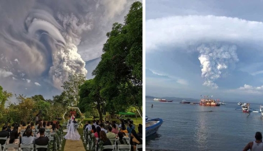 Horror, fear and beauty: the full power of Taal volcano in photos