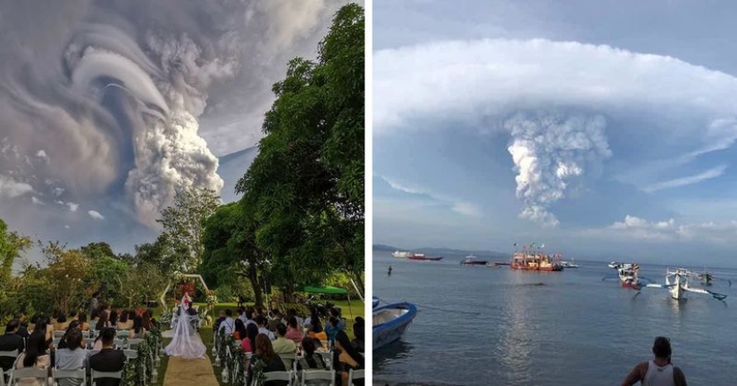 Horror, miedo y belleza: todo el poder del volcán Taal en fotos