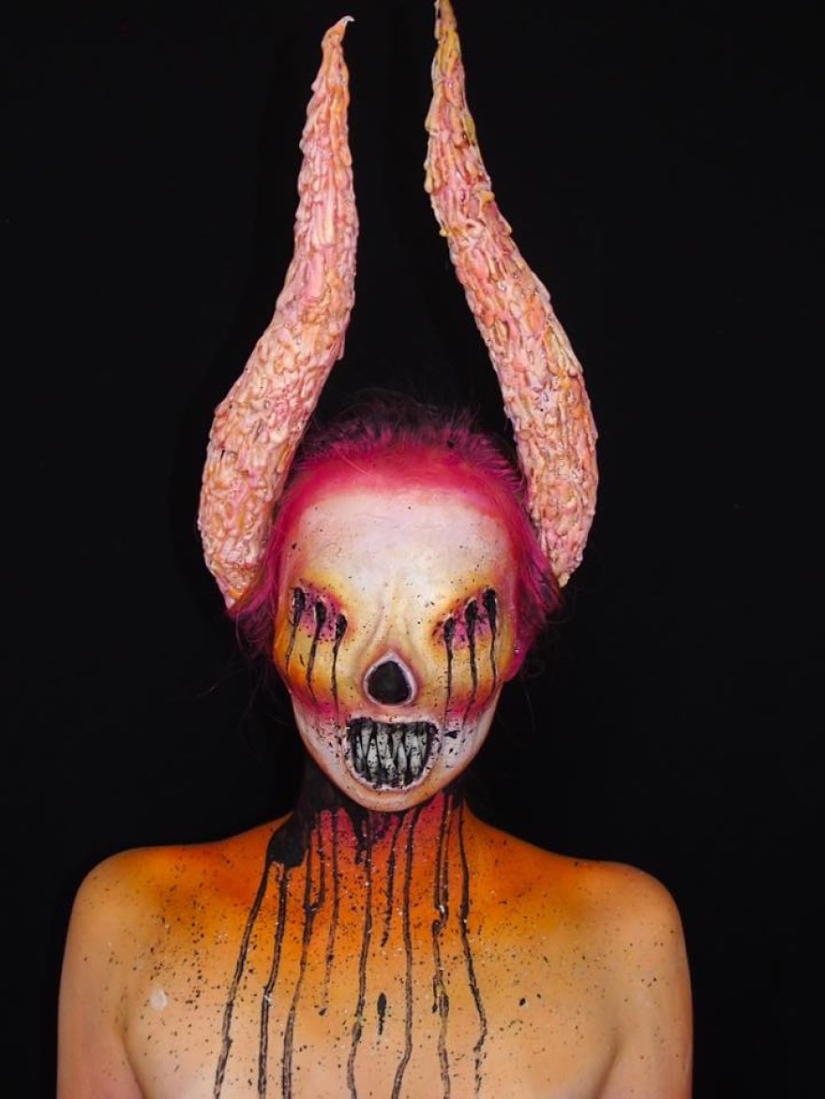 How an 18-year-old girl turns herself into a monster