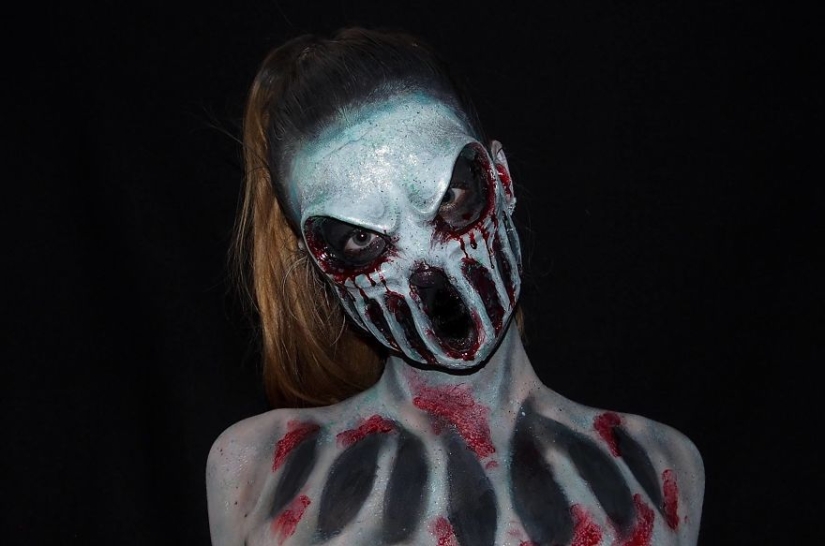 How an 18-year-old girl turns herself into a monster