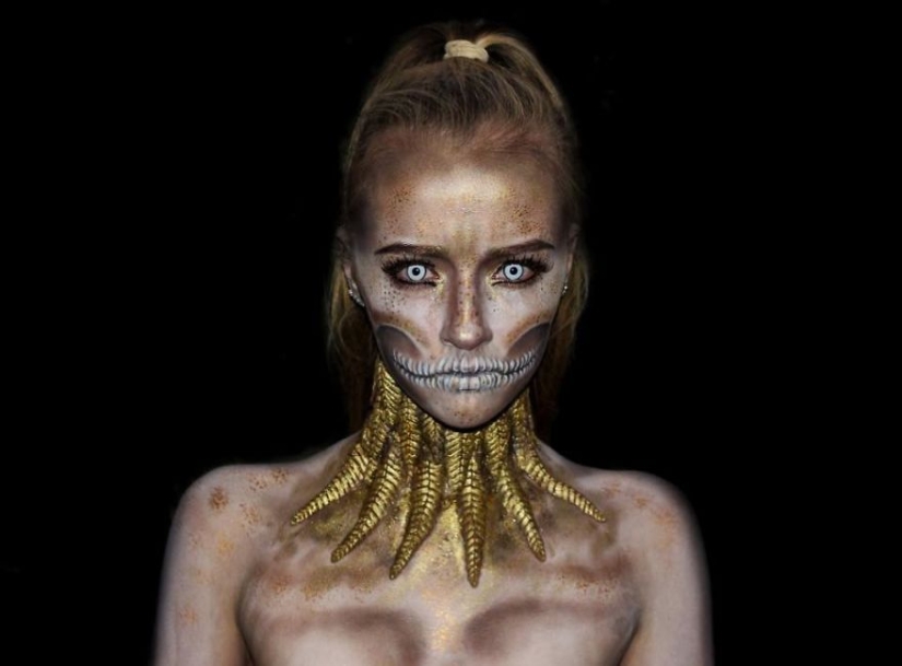 How an 18-year-old girl turns herself into a monster