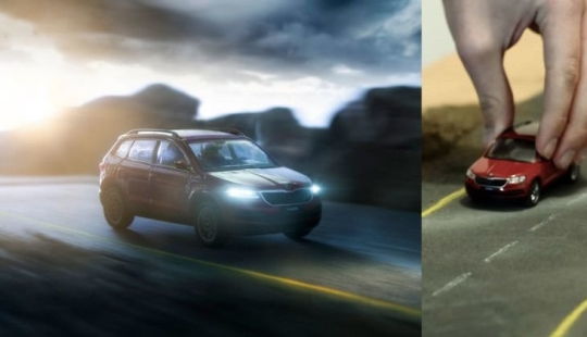How to make realistic advertising photos using model cars