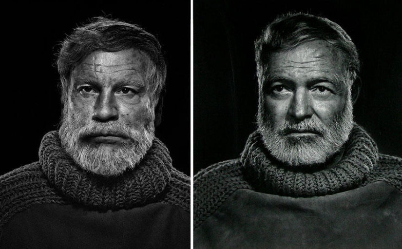Iconic photos without photoshop performed by John Malkovich Iconic photos without photoshop performed by John Malkovich