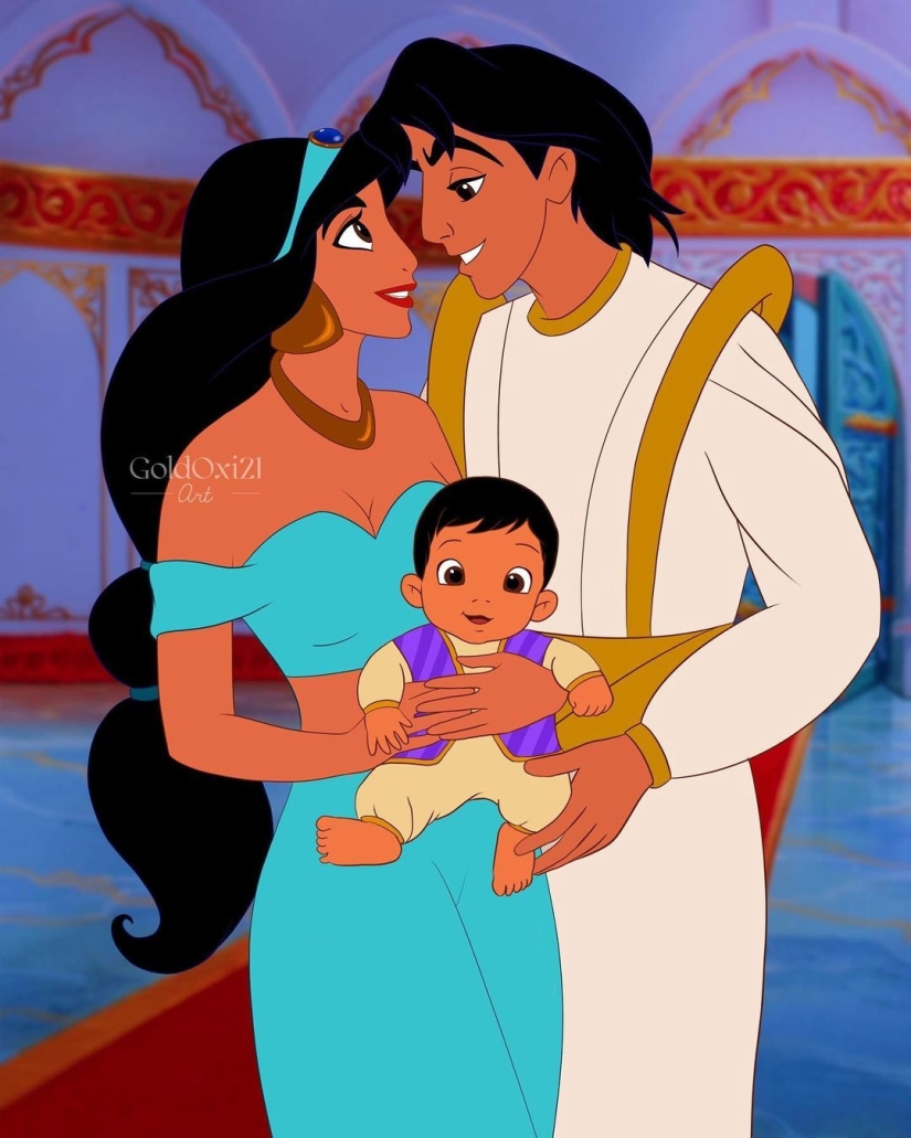Ilustraciones conmovedoras: cómo se verían los personajes de Disney si tuvieran hijos