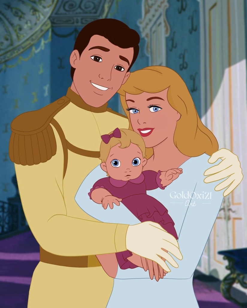 Ilustraciones conmovedoras: cómo se verían los personajes de Disney si tuvieran hijos