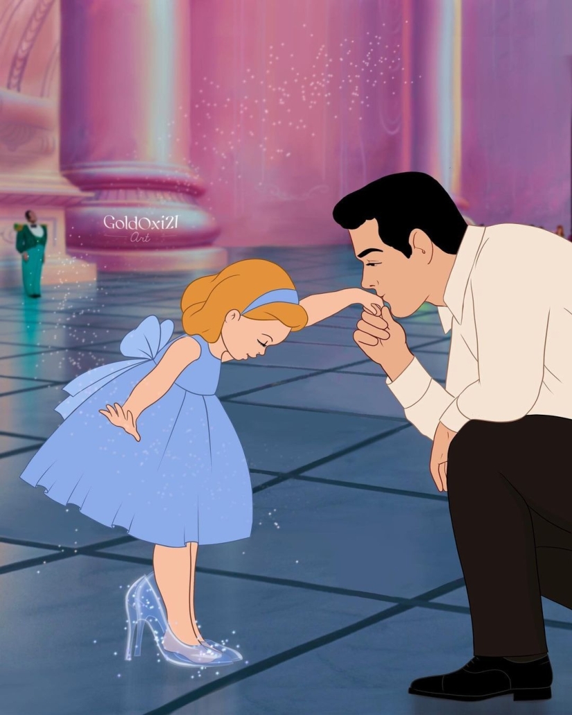 Ilustraciones conmovedoras: cómo se verían los personajes de Disney si tuvieran hijos