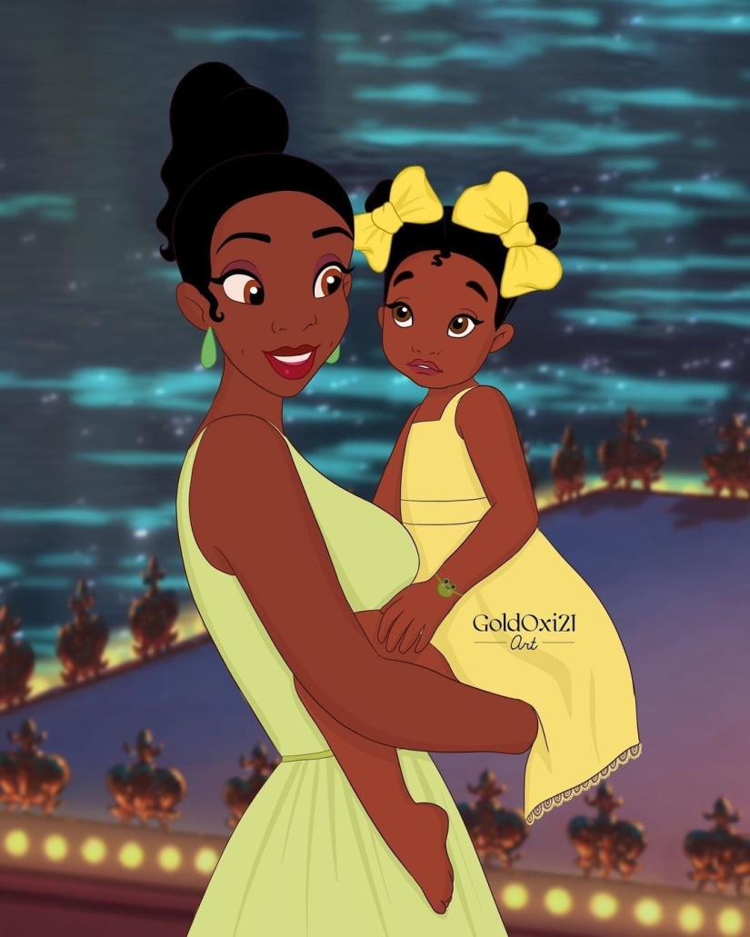 Ilustraciones conmovedoras: cómo se verían los personajes de Disney si tuvieran hijos