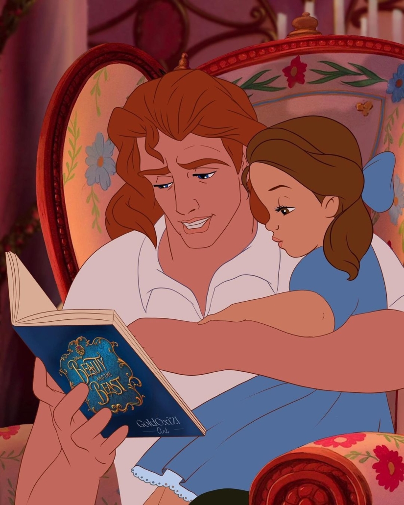 Ilustraciones conmovedoras: cómo se verían los personajes de Disney si tuvieran hijos