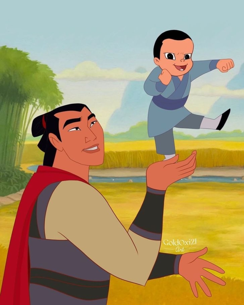 Ilustraciones conmovedoras: cómo se verían los personajes de Disney si tuvieran hijos