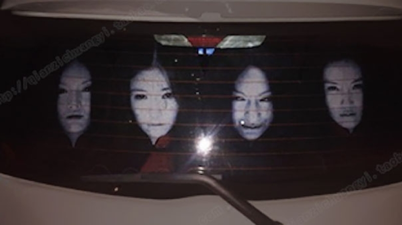 In China, they came up with stickers on cars to teach fans to dazzle with a high beam In China, they came up with stickers on cars to teach fans to dazzle with a high beam